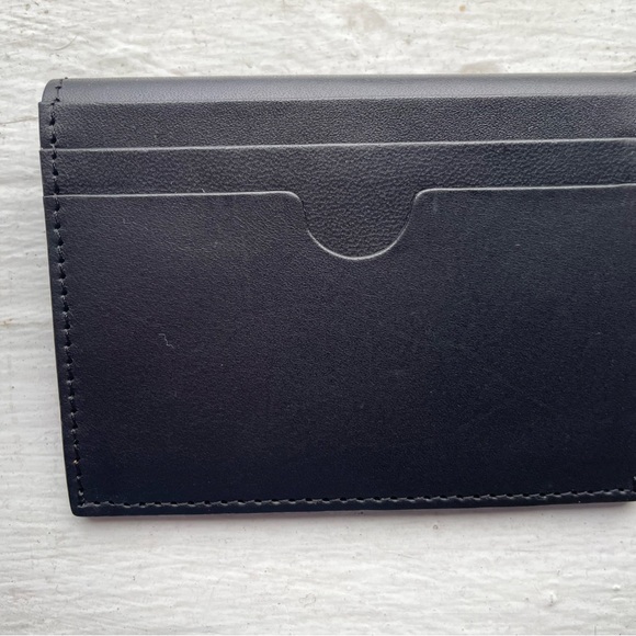 💳💳 NWT SATURDAYS NYC RYAN CARD CASE LEATHER BLACK - Picture 3 of 6